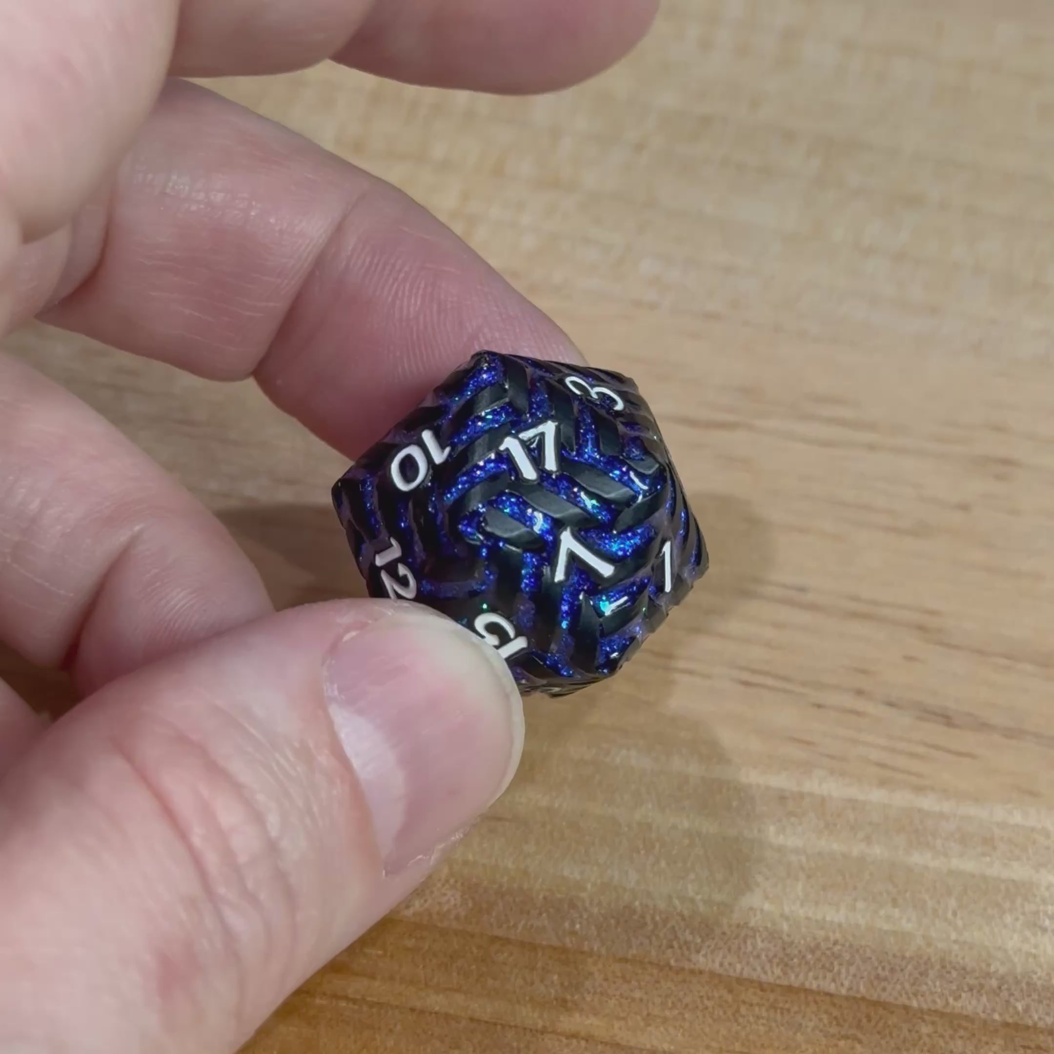 Abyssal Nightbraid – Umbral Core Metal Dice Set