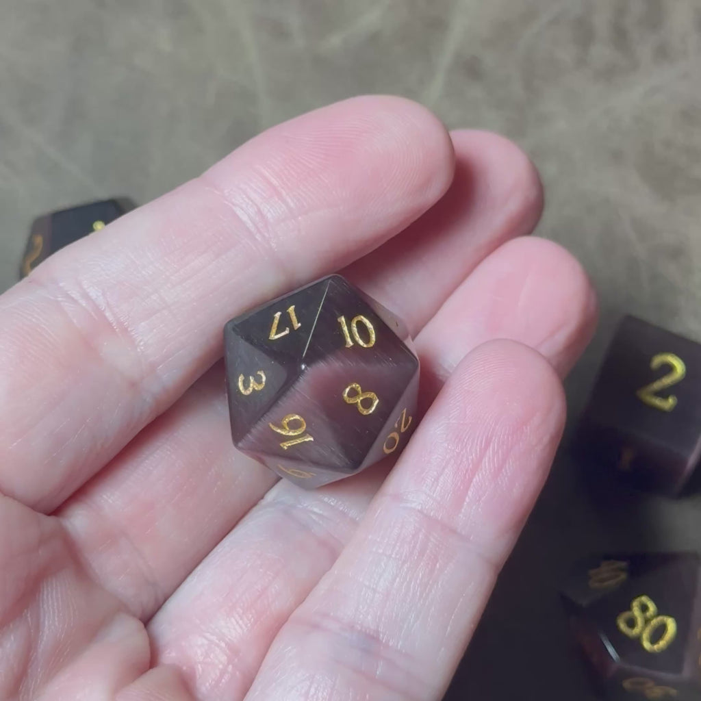 Nocturne Opal – Dark Purple Dice Set
