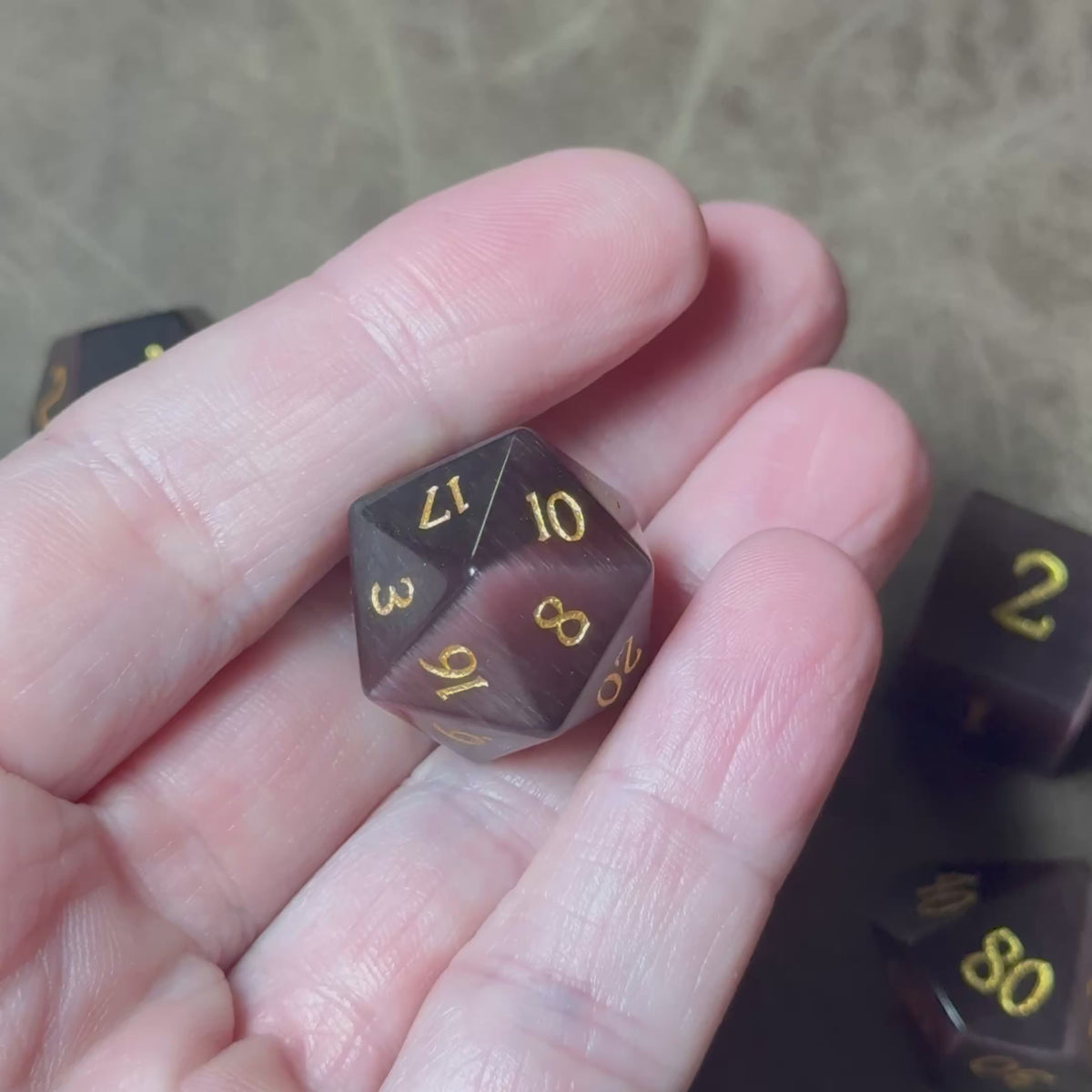 Nocturne Opal – Dark Purple Dice Set