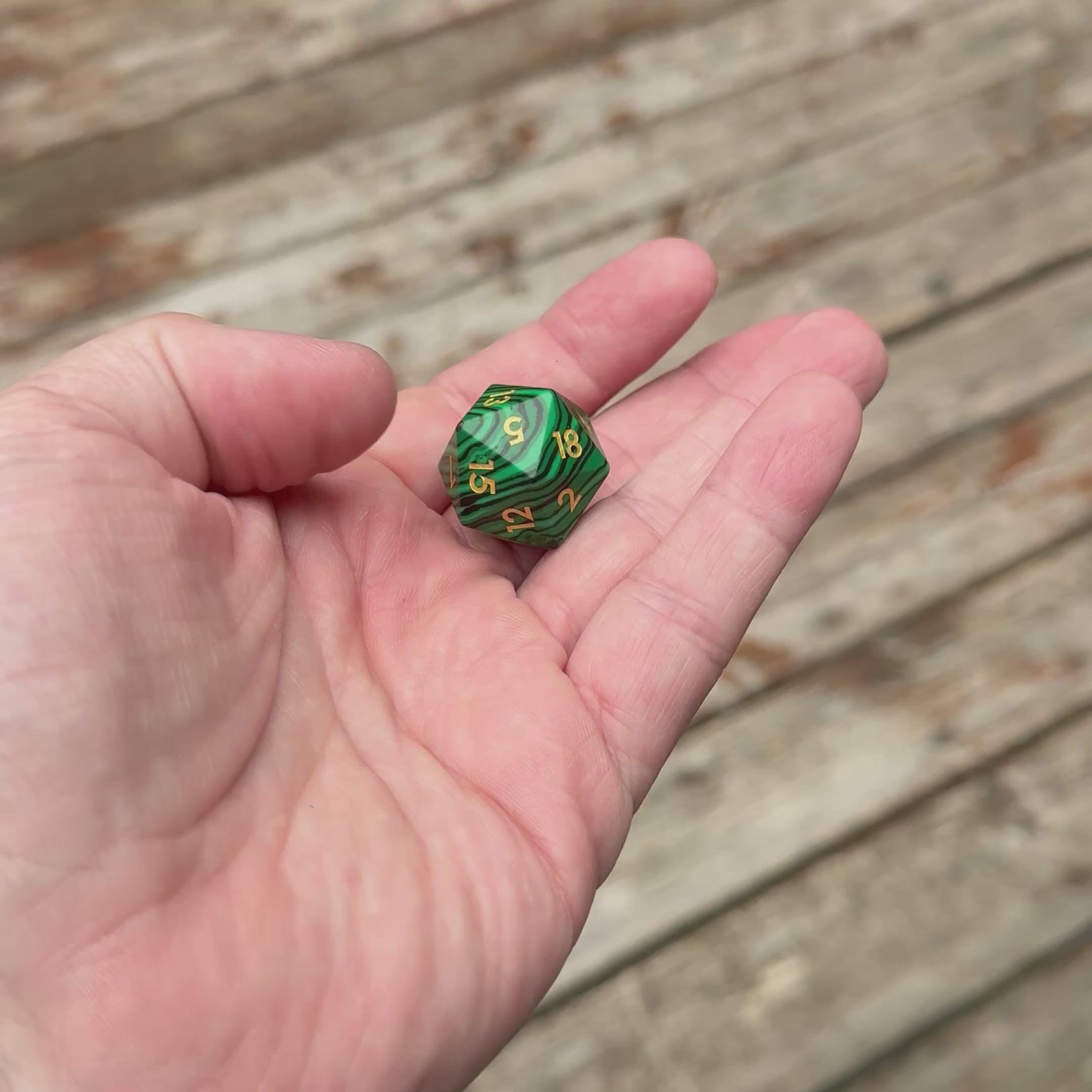 Verdant Coil – Malachite Dice Set