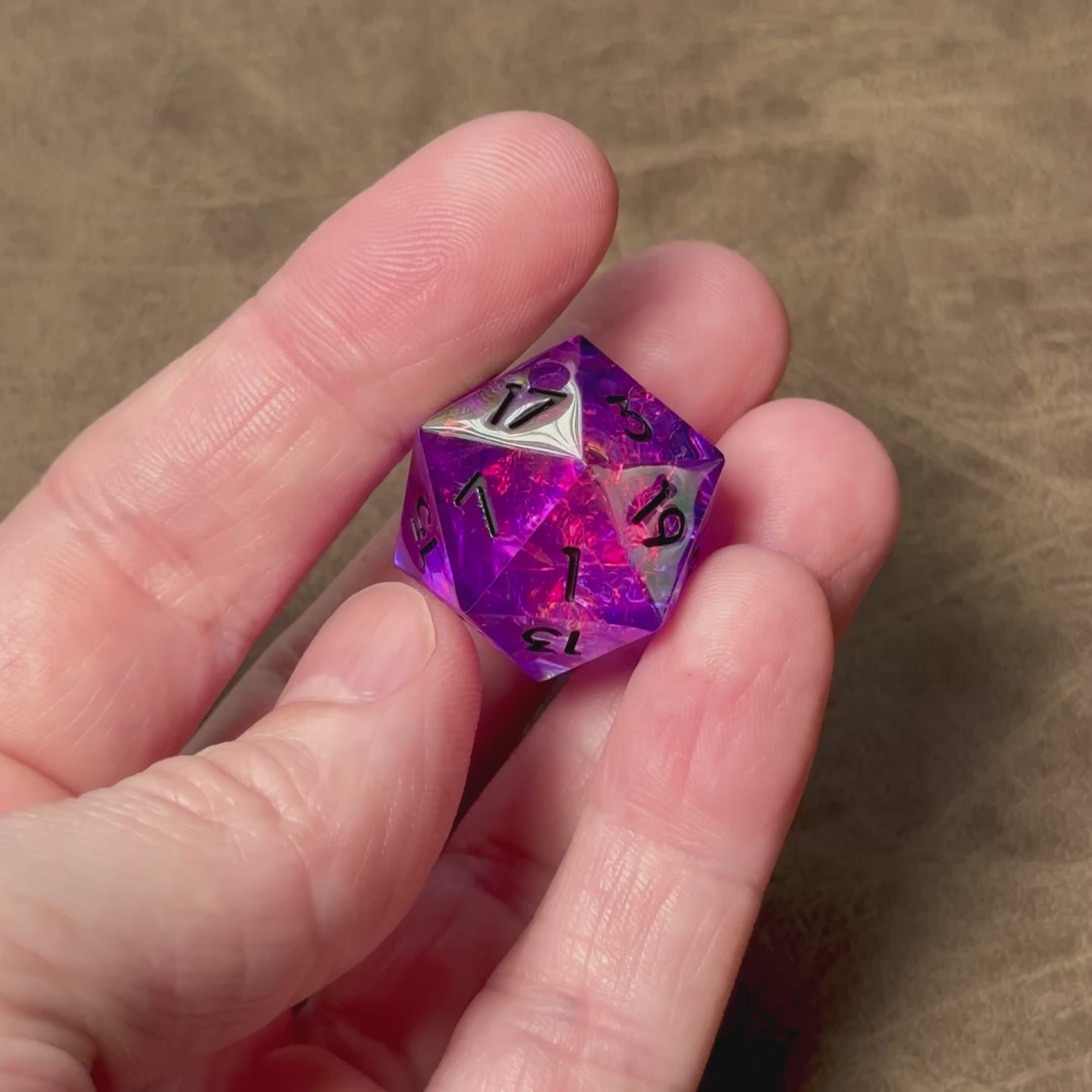 Prismcore Amethyst Veil – Sharp Edge Dice Set