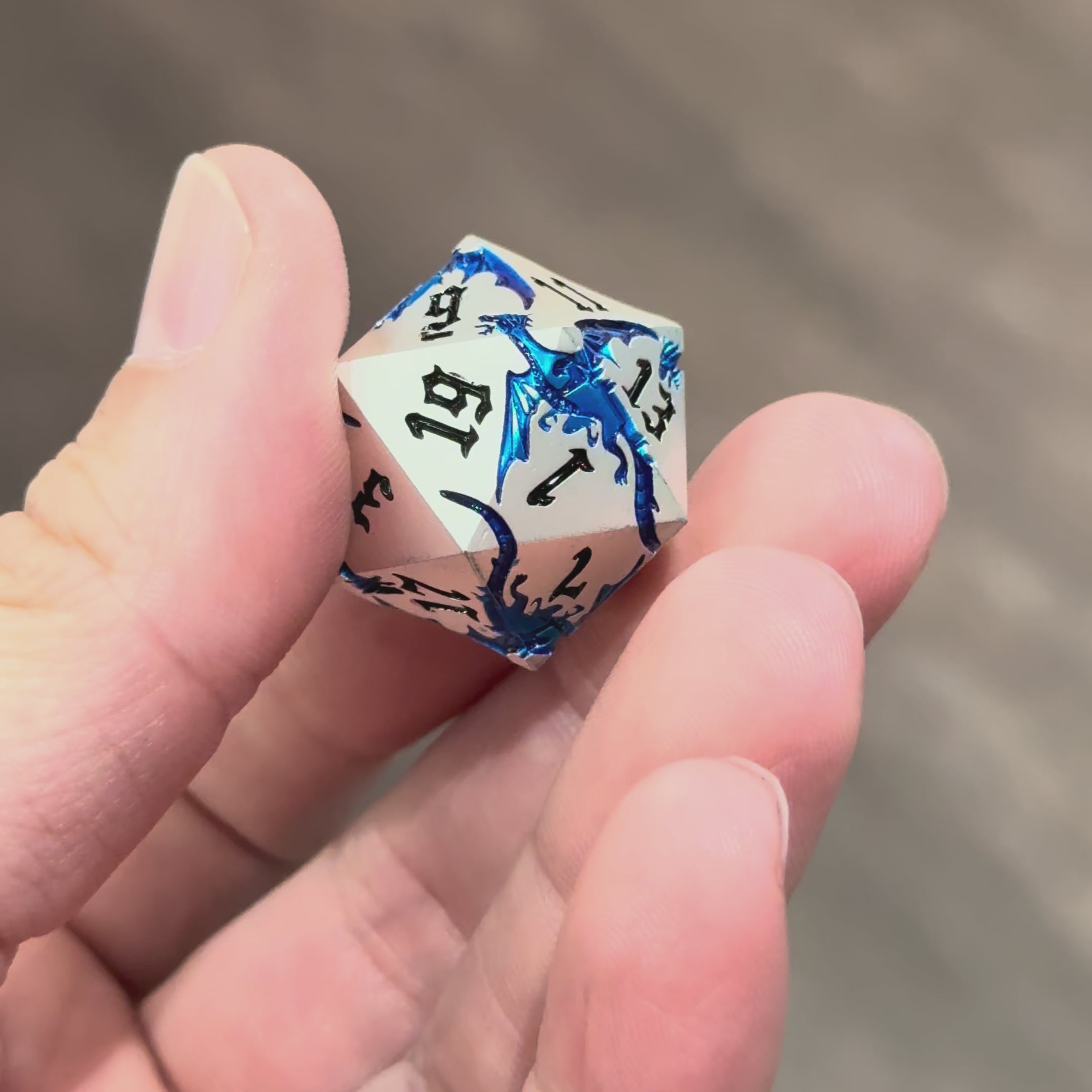 Frostwyrm Sigil – Metal Dice Set