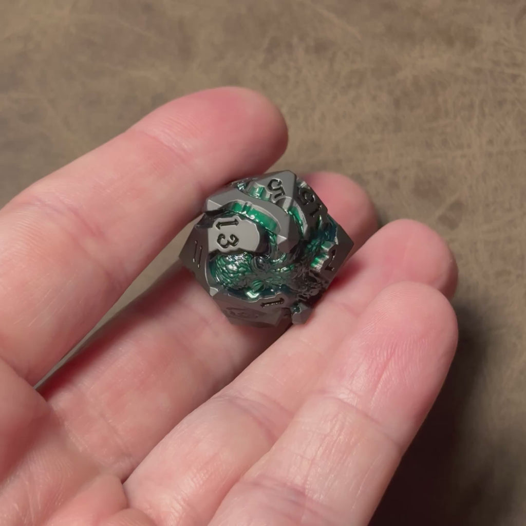 Emerald Abyss – Metal Dice Set