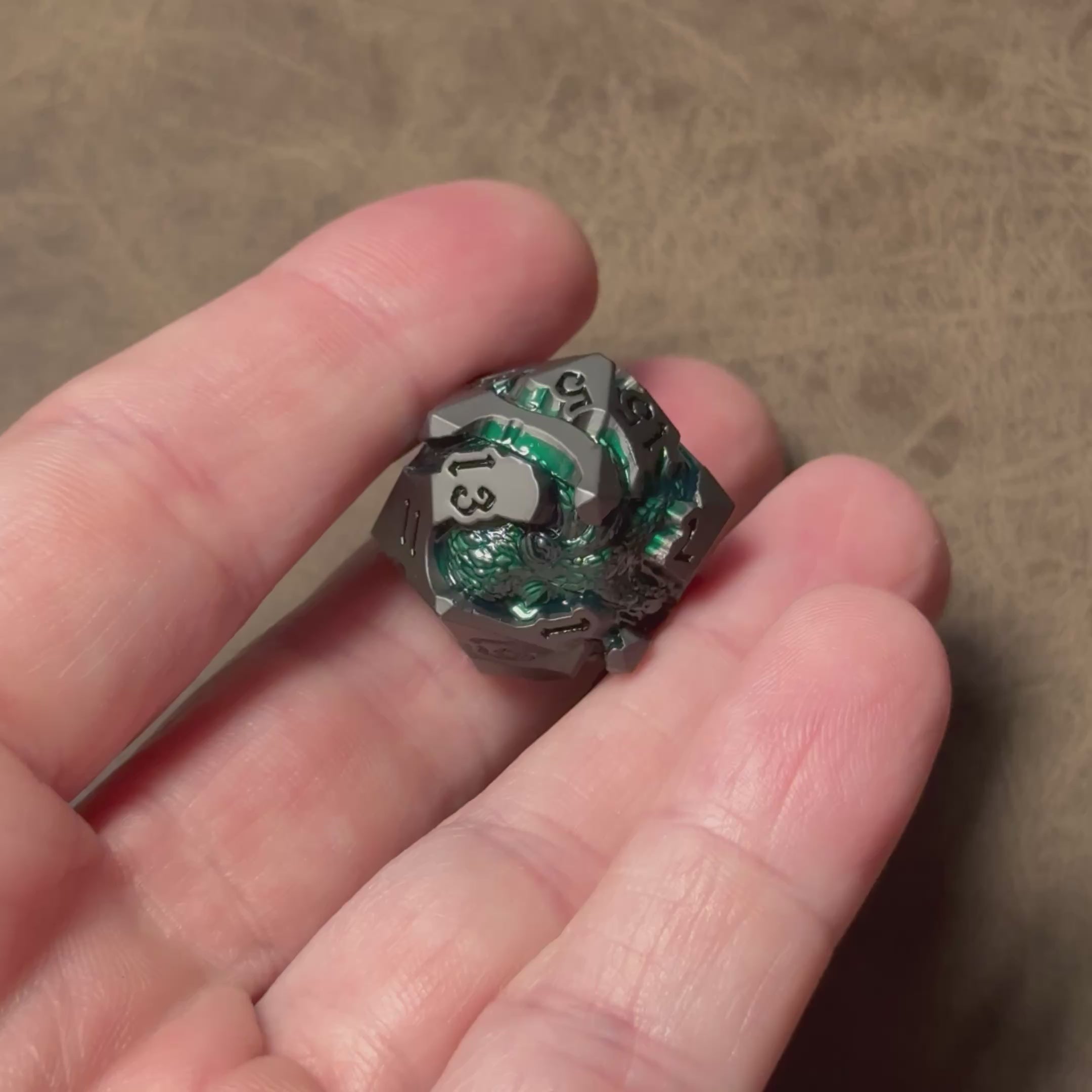 Emerald Abyss – Metal Dice Set