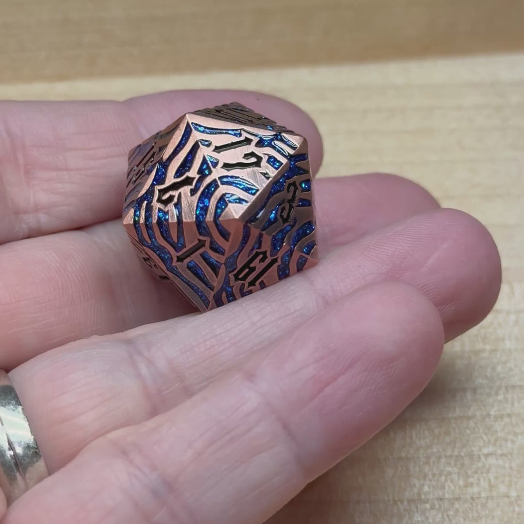 Ironfang – Cobalt Fang – Metal Dice Set
