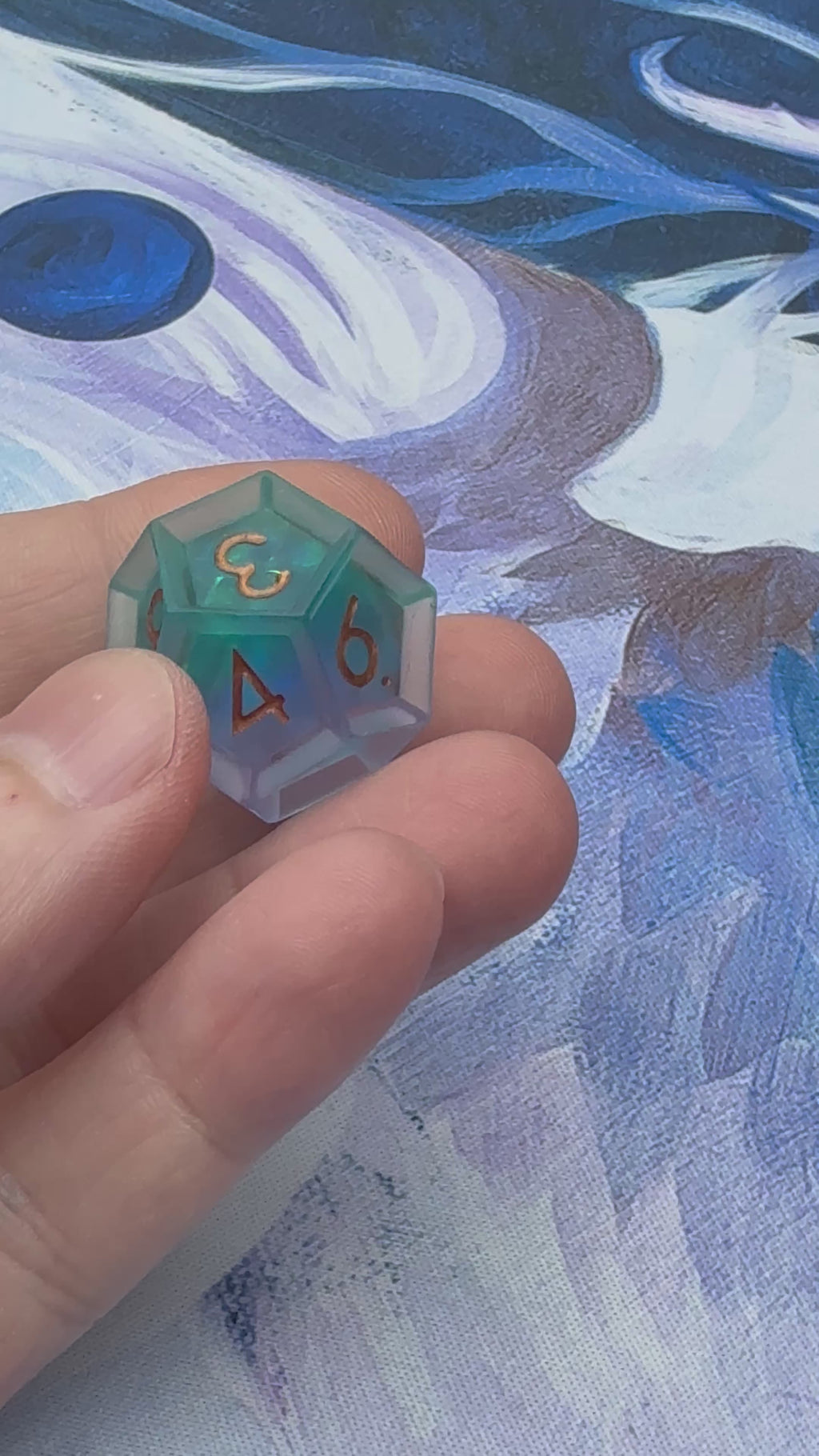 Celestial Veil - Aurora Forge Sharp-Edge Dice