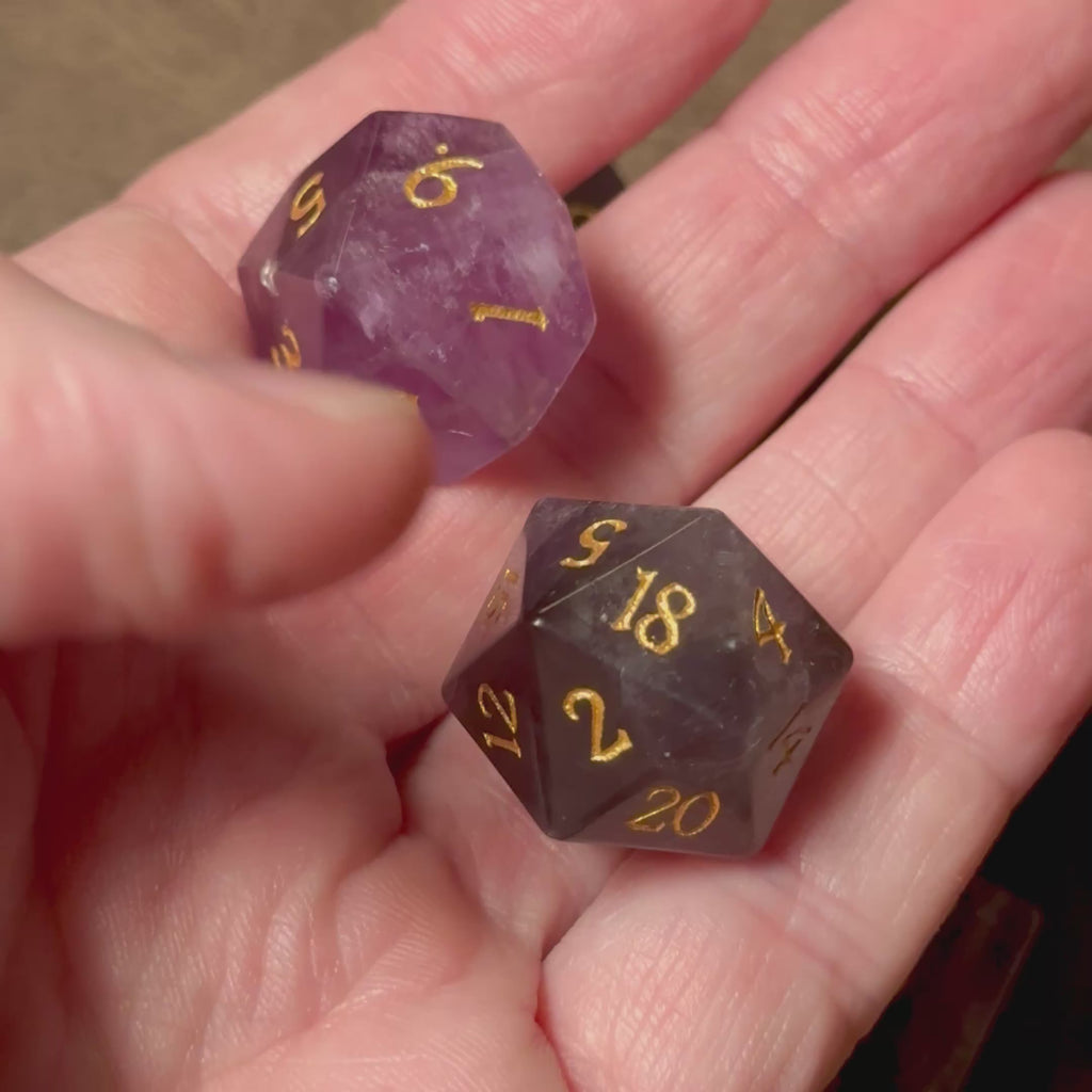 Spectral Fluorite – Natural Stone Dice Set