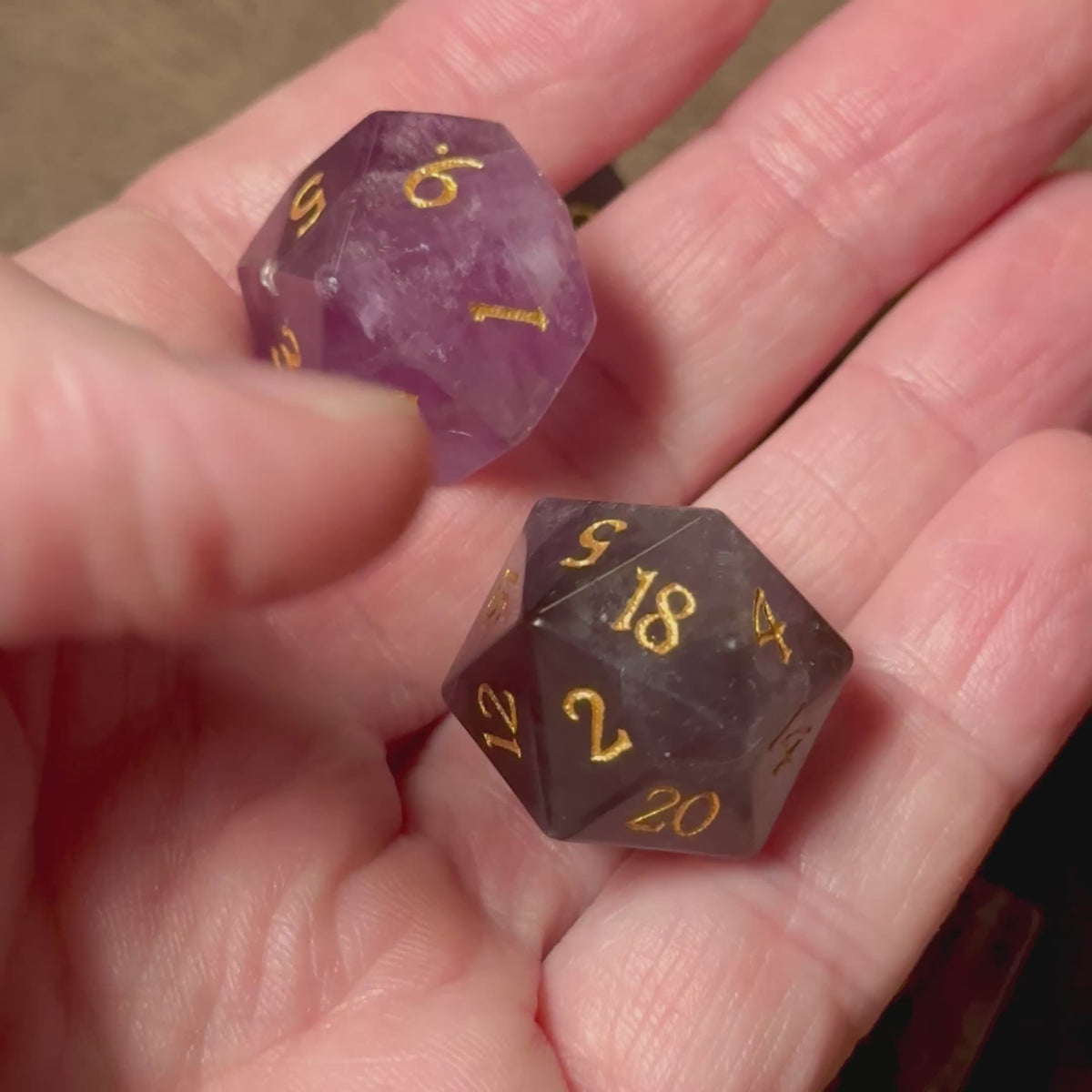 Spectral Fluorite – Natural Stone Dice Set