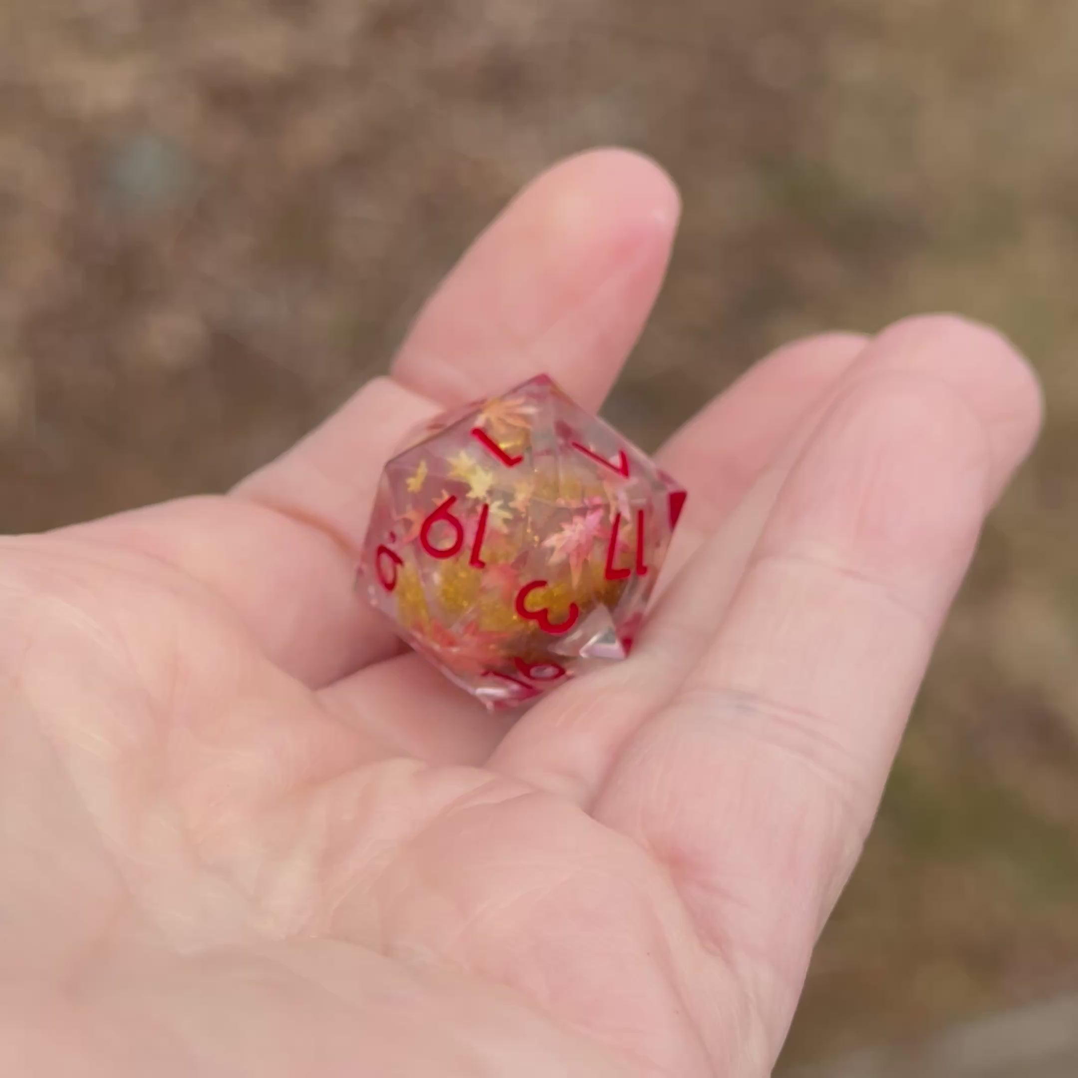 Maple Crown – Autumnfire - Liquid Core Dice Set