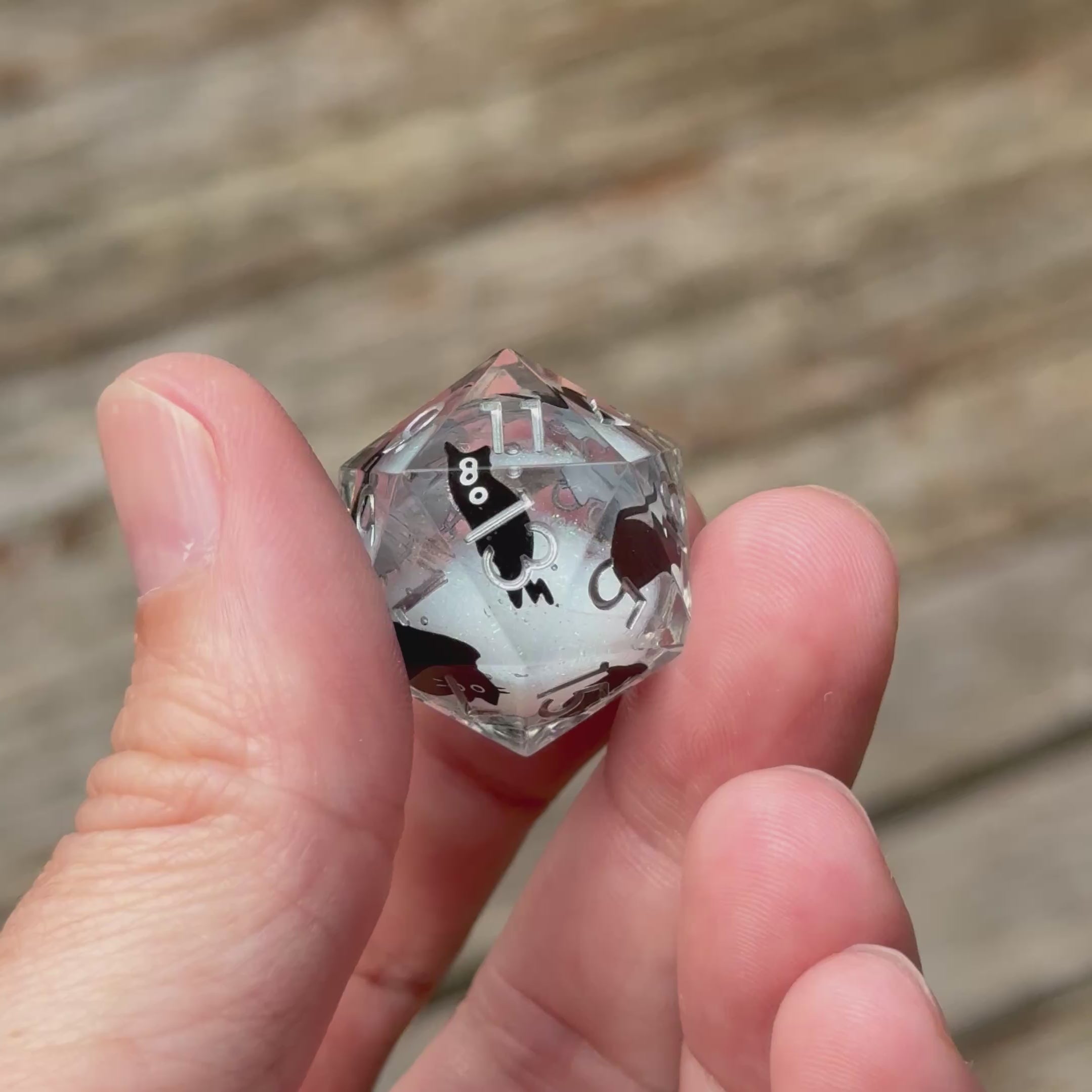 Familiar Whiskers – Liquid Core Dice Set