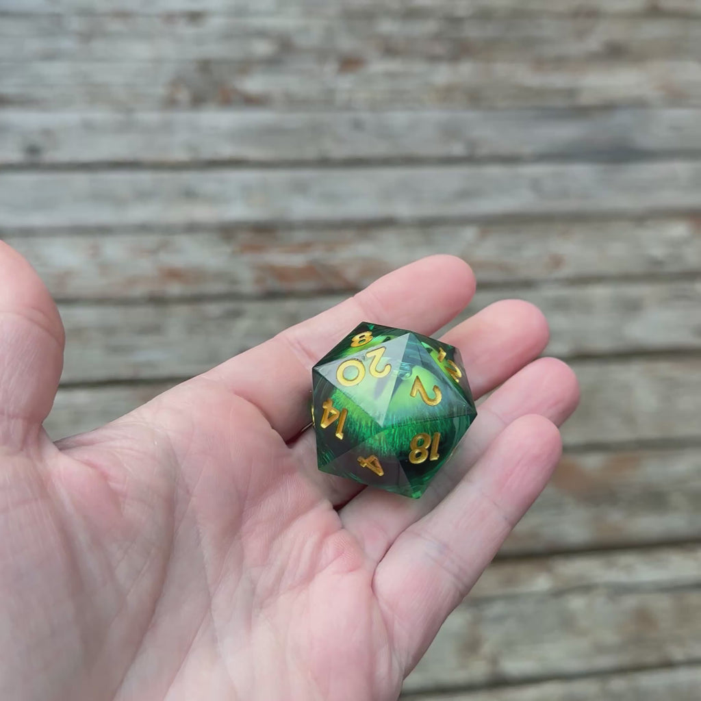 Regard du dragon d'émeraude Jumbo D20 (33 mm)