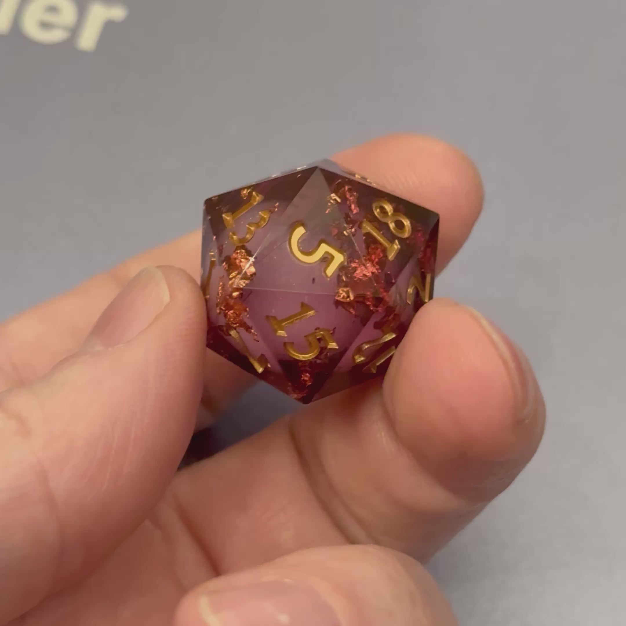 Gilded Petalflame – Liquid Core Dice Set