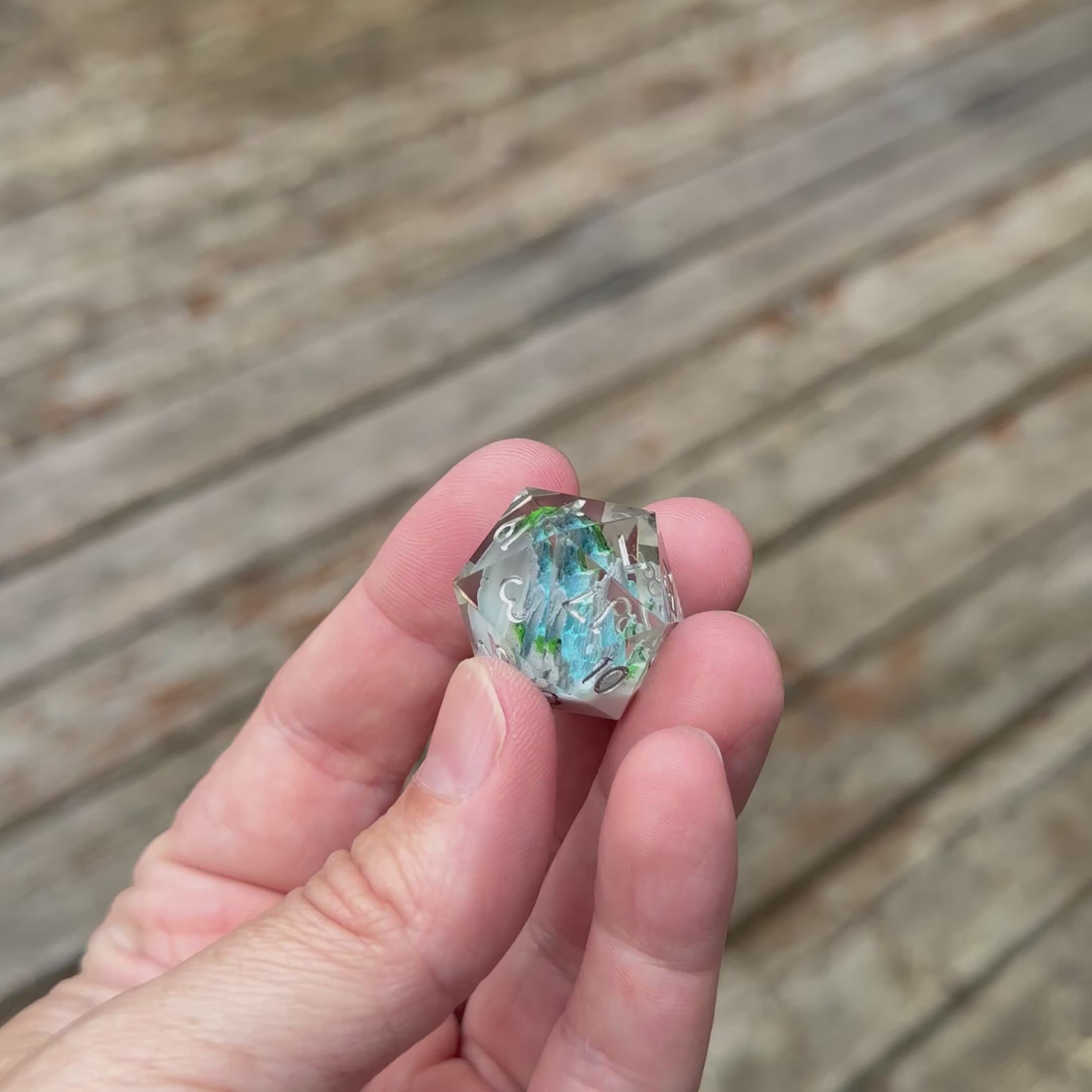 Frostspire Falls - Elemental Cascade Dice Set
