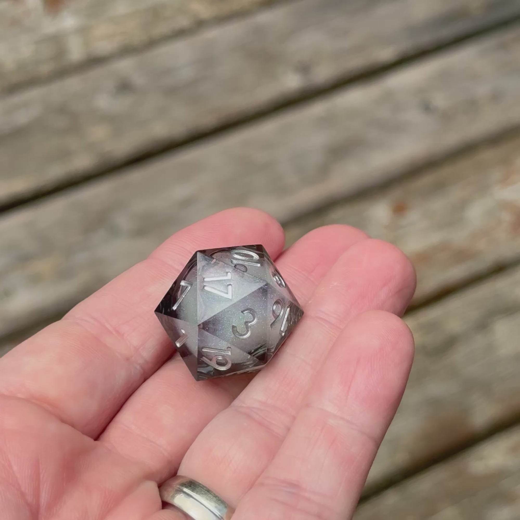 Frosted Veil – Liquid Core Dice Set