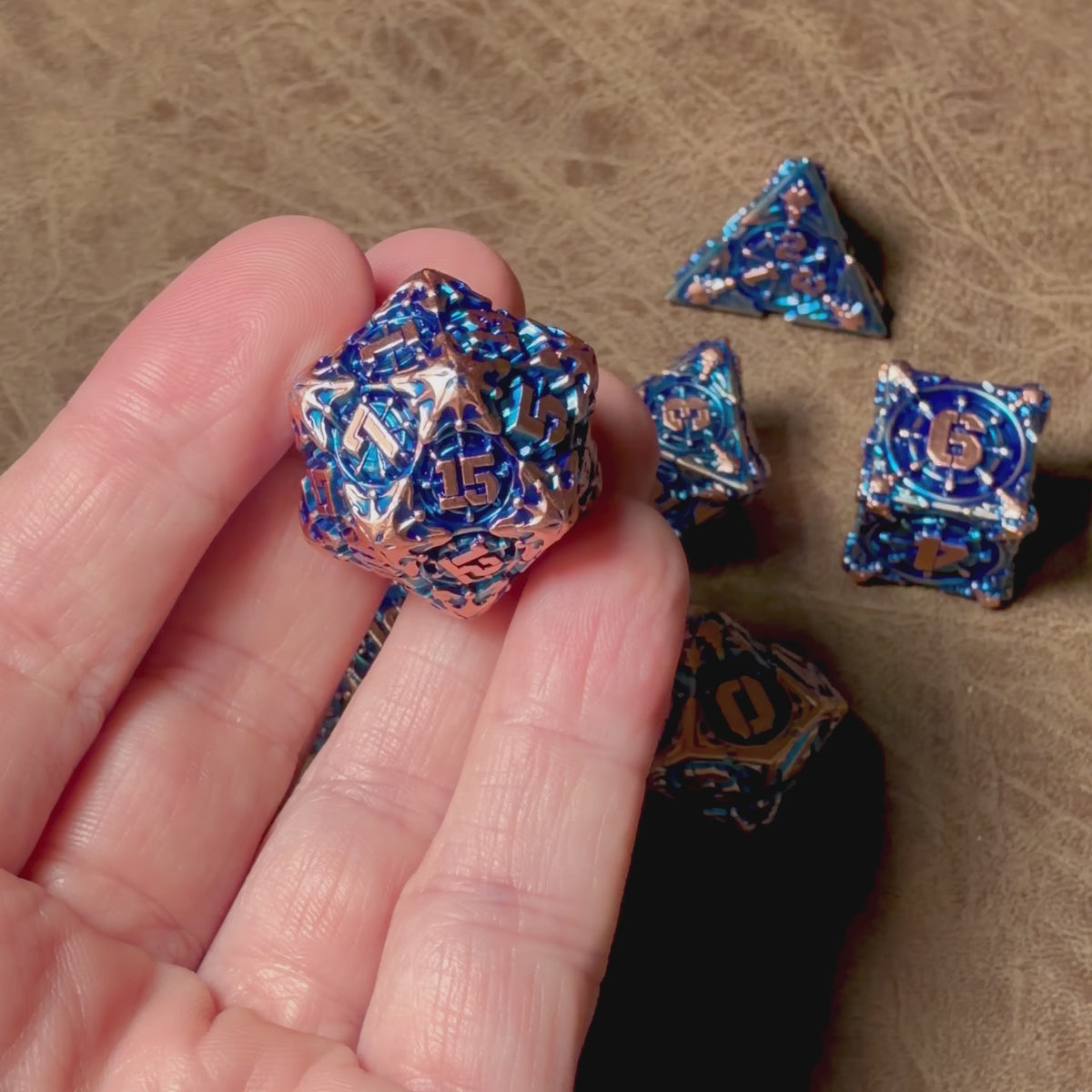 Corsair Kingdom – Azure Doubloon – Metal Dice Set