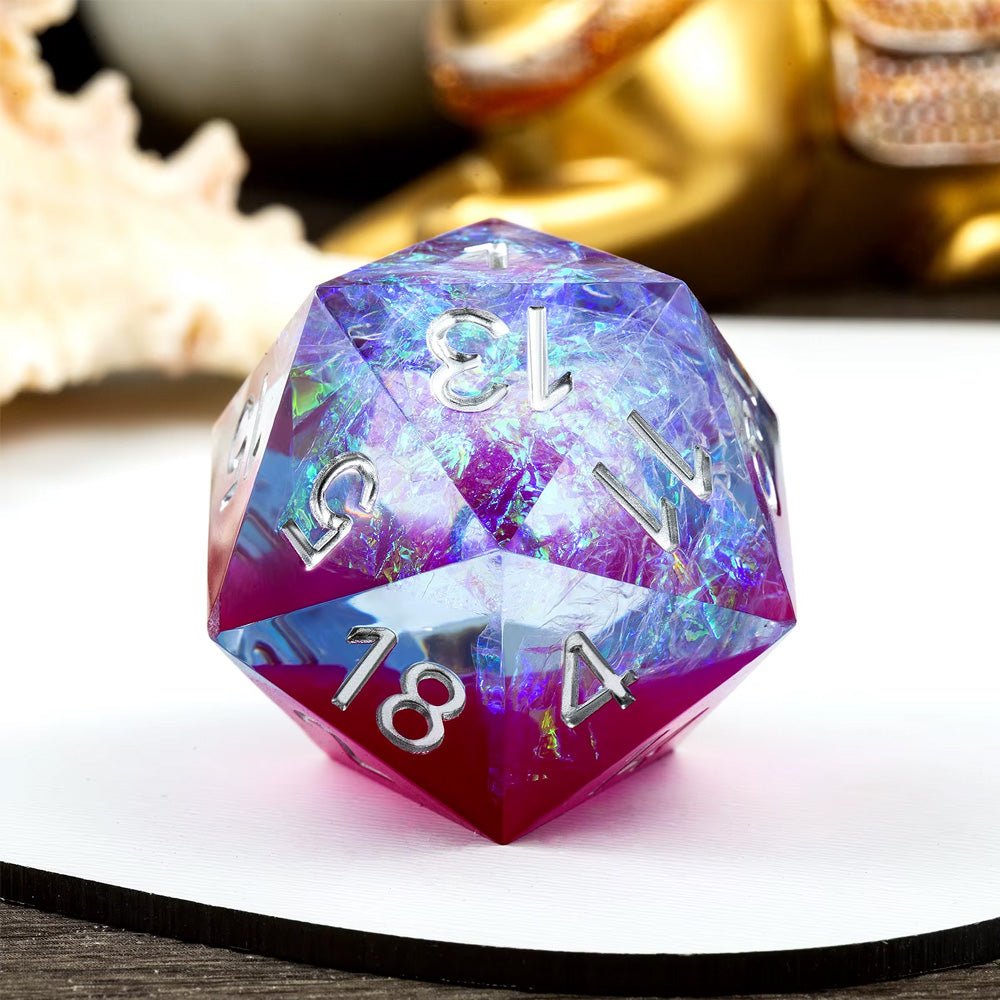 IceForge Dice Canada - Twilight Prism Jumbo D20 (33mm)