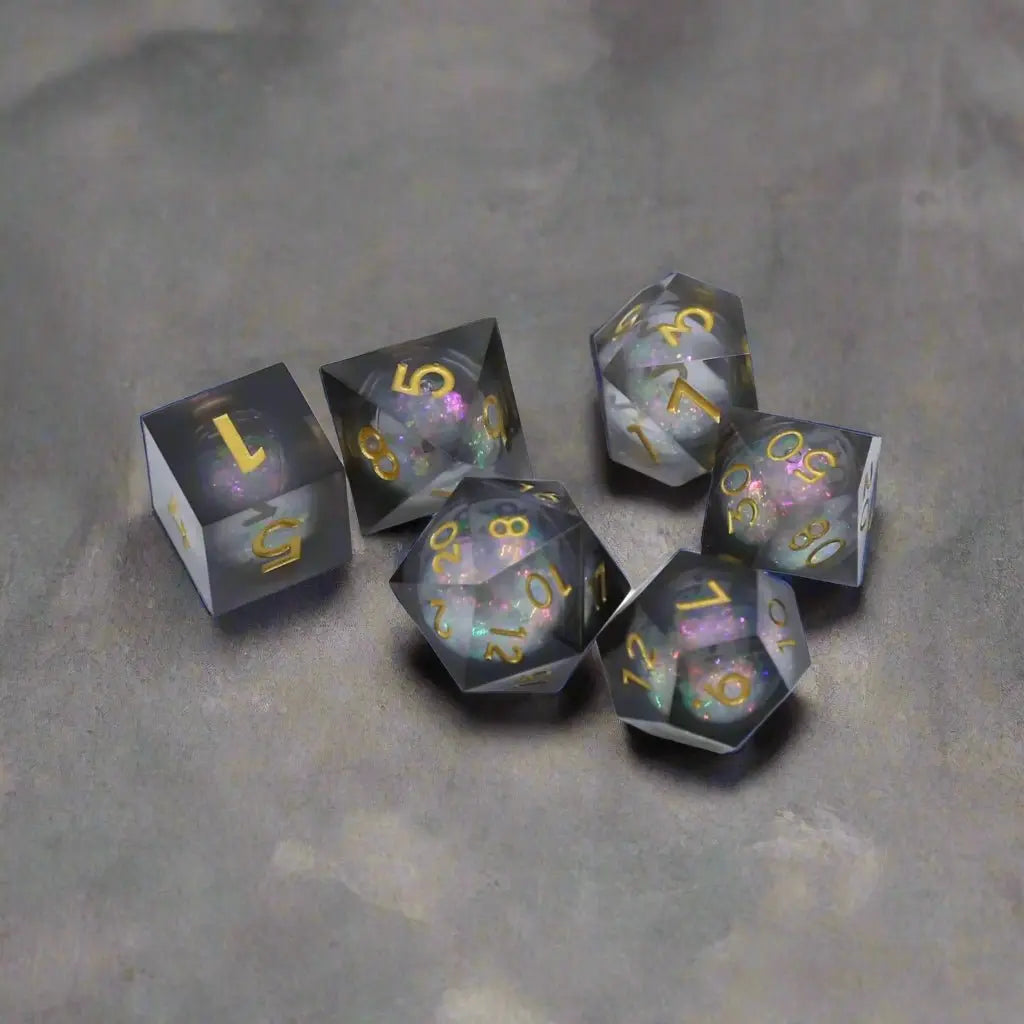 IceForge Dice Canada - Void Star Liquid Core Dice Set